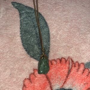 Green Stone Pendant Necklace